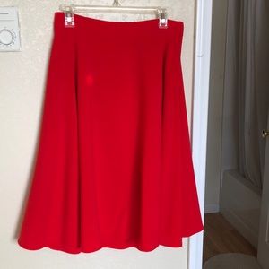 Red a-line ModCloth skirt